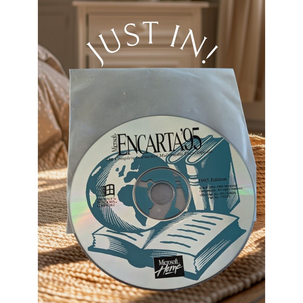 Vintage Microsoft Encarta 95 Interactive Encyclopedia PC CD-ROM Windows New